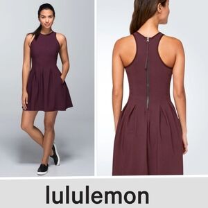 Lululemon Here To There Athletic Mini Dress Bordeaux Drama Burgundy Size S*